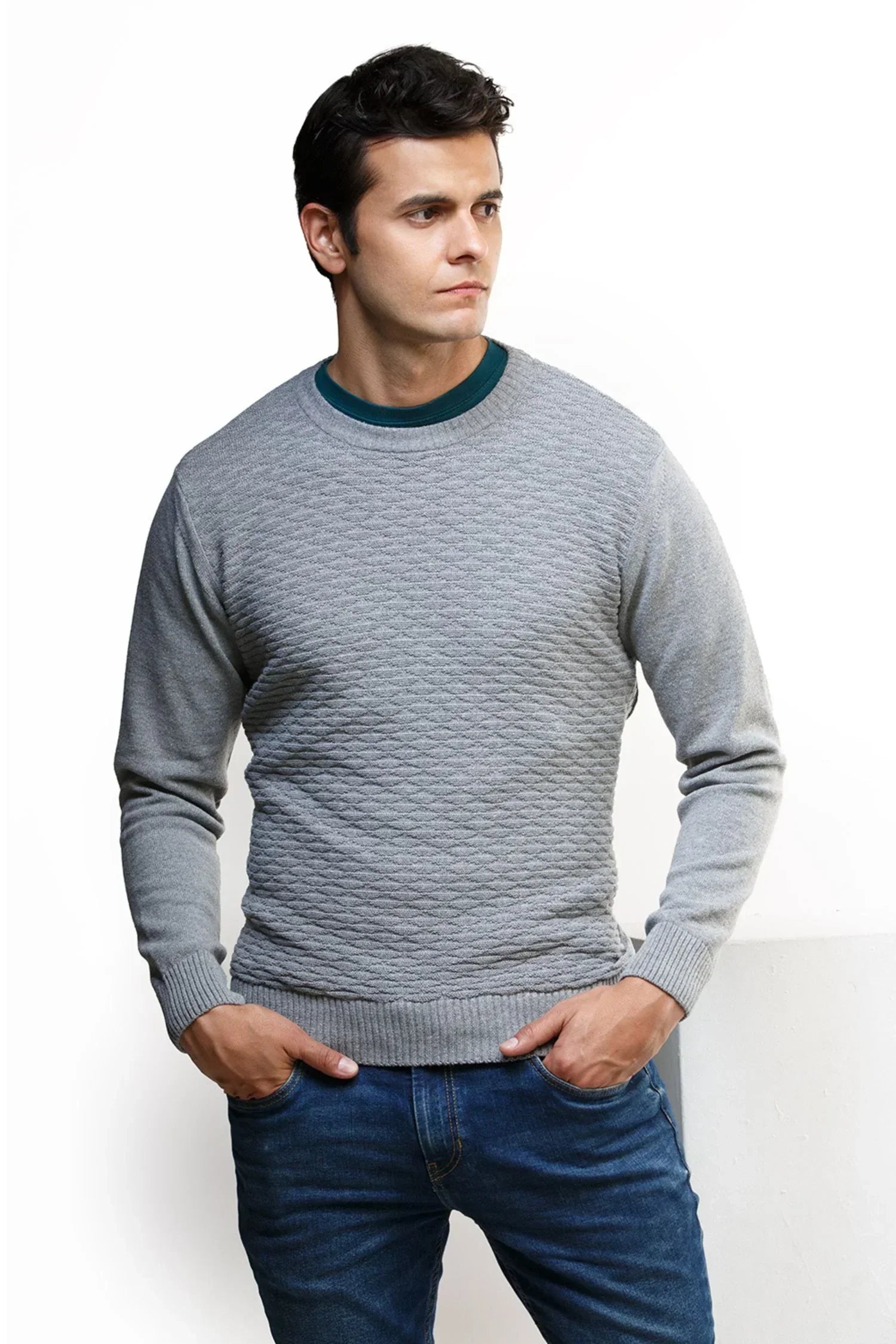 Suéter Nilo en algodón regenerado texturizado – Hombre